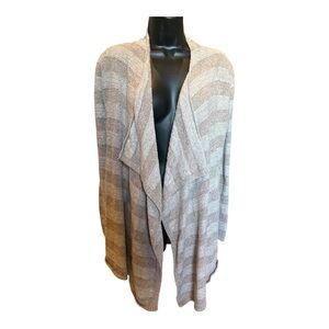 Barefoot Dreams Bamboo Chic Lite Circle Cardigan Style 436 Taupe Open Drape S/M